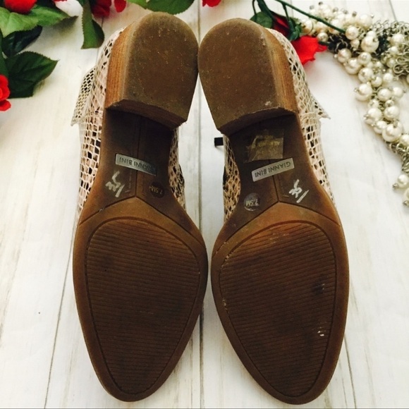 Gianni Bini Snake Skin Booties - Picture 6 of 6